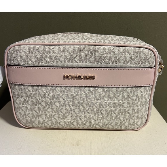 MICHAEL KORS KENLY LARGE POCKET CROSSBODY BAG POWDER BLUSH NWT - Picture 1 of 9